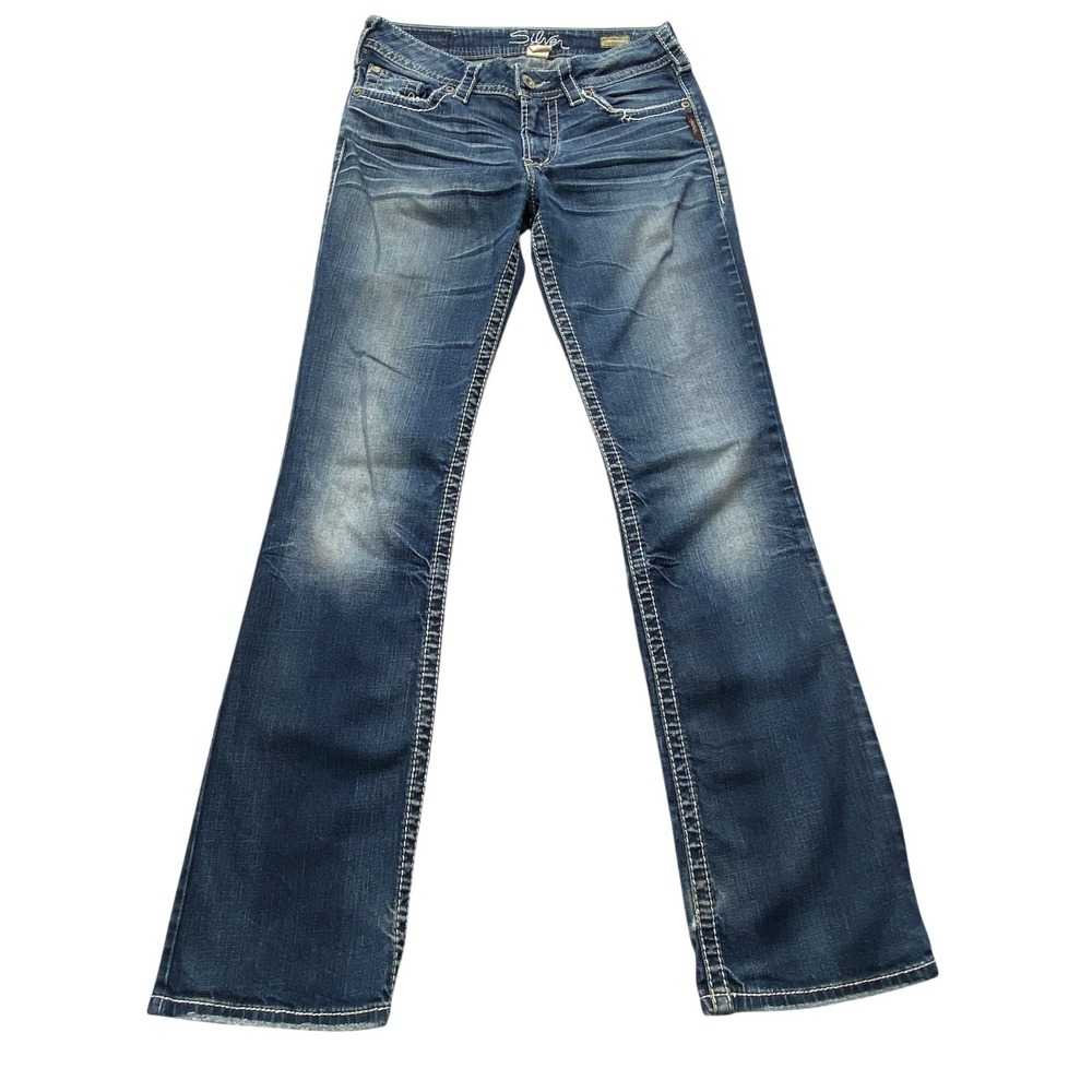 Silver Suki Surplus 17 Jeans Womens 28x31 Blue Slim Bootcut Tag W28/L33 Denim